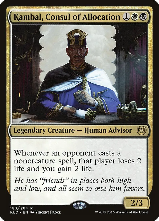 2016 Kaladesh Kambal, Consul of Allocation [Prerelease] rare #183 rare card image