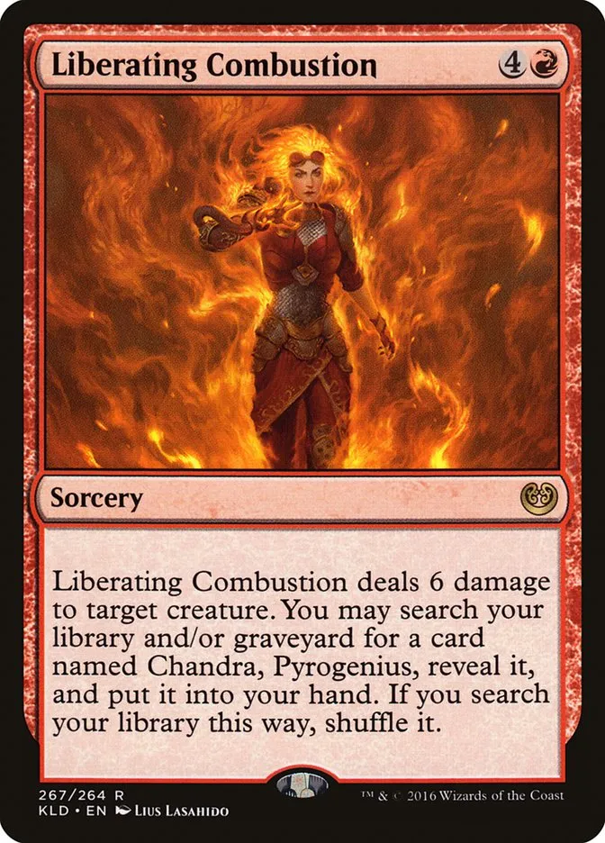 2016 Kaladesh Liberating Combustion #267 rare card image