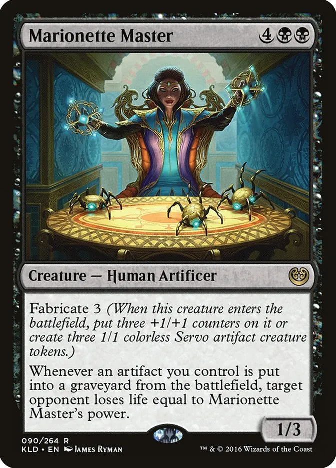 2016 Kaladesh Marionette Master [Prerelease] rare #90 rare card image