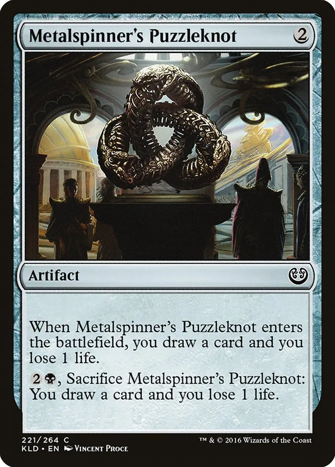 2016 Kaladesh Metalspinner's Puzzleknot #221 common card image