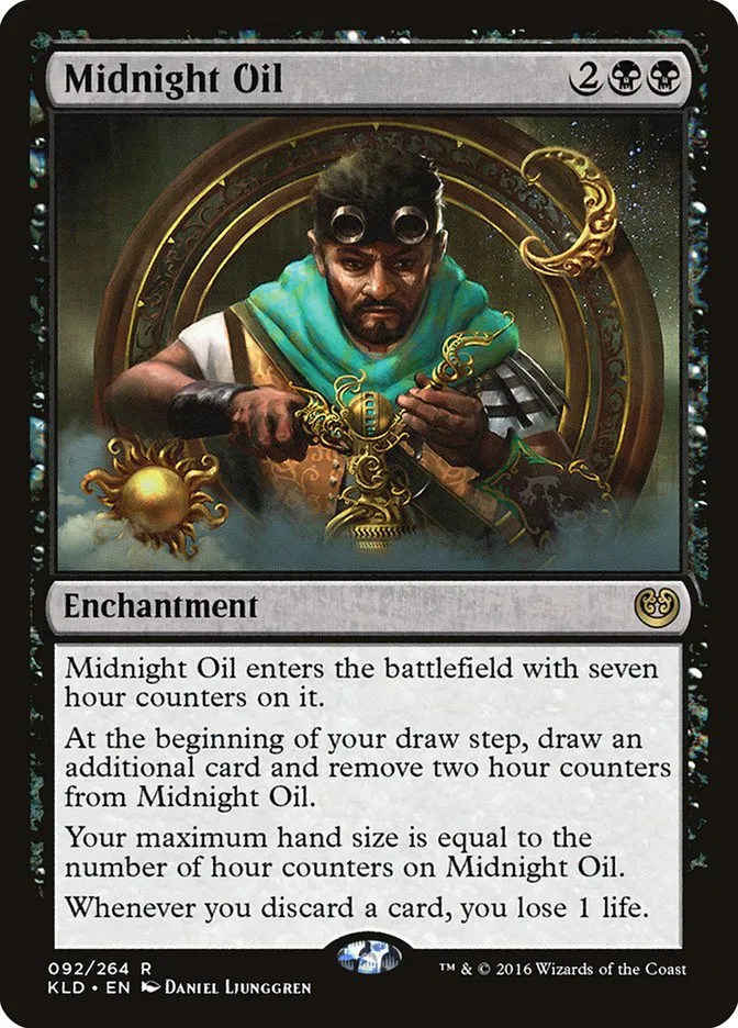 2016 Kaladesh Midnight Oil #92 rare card image