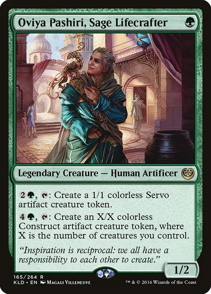2016 Kaladesh Oviya Pashiri, Sage Lifecrafter #165 rare card image