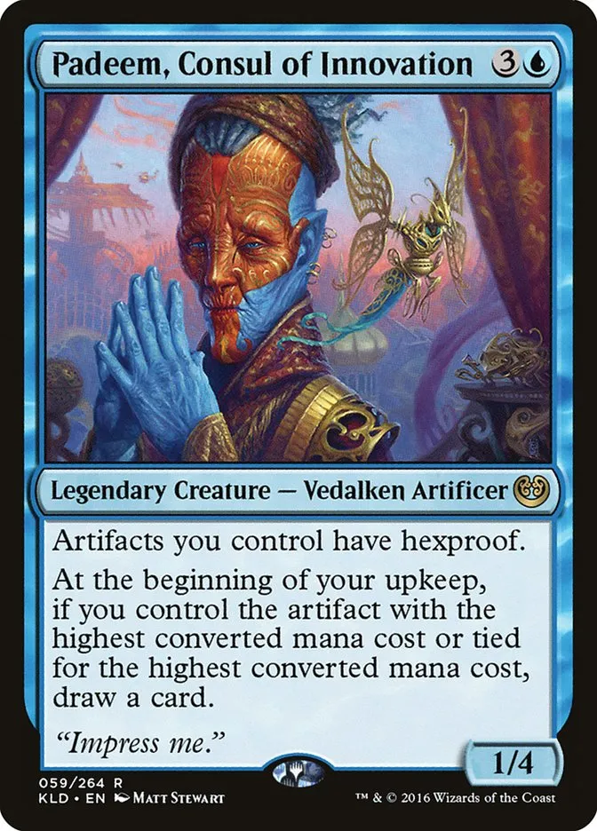 2016 Kaladesh Padeem, Consul of Innovation [Prerelease] rare #59 rare card image