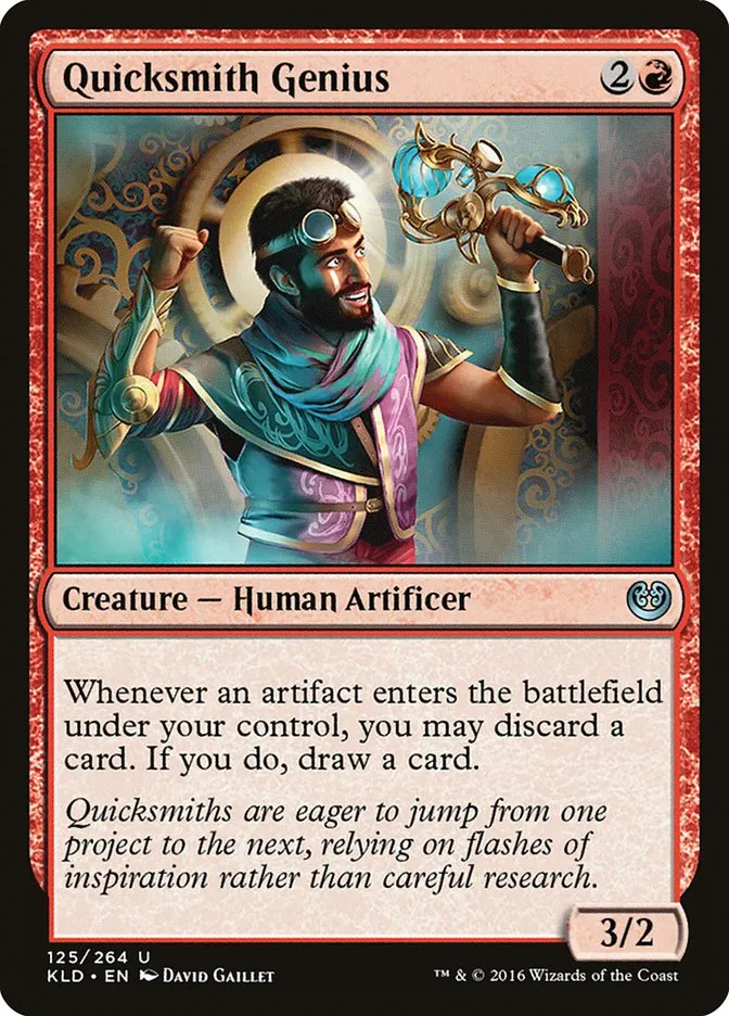 2016 Kaladesh Quicksmith Genius #125 uncommon card image