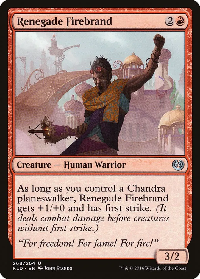 2016 Kaladesh Renegade Firebrand #268 uncommon card image