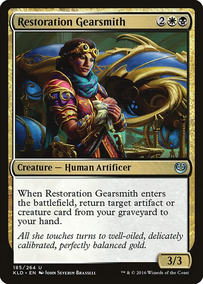 2016 Kaladesh Restoration Gearsmith #185 uncommon card image