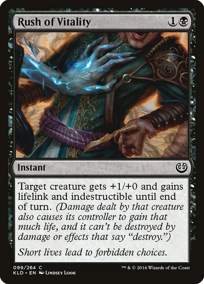 2016 Kaladesh Rush of Vitality #99 common card image
