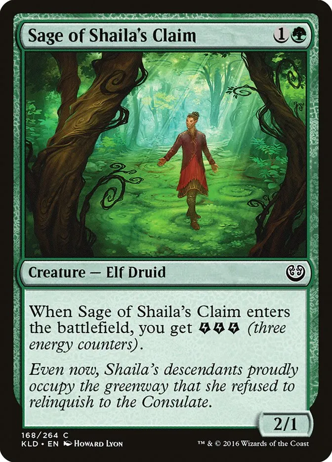 2016 Kaladesh Sage of Shaila's Claim #168 common card image