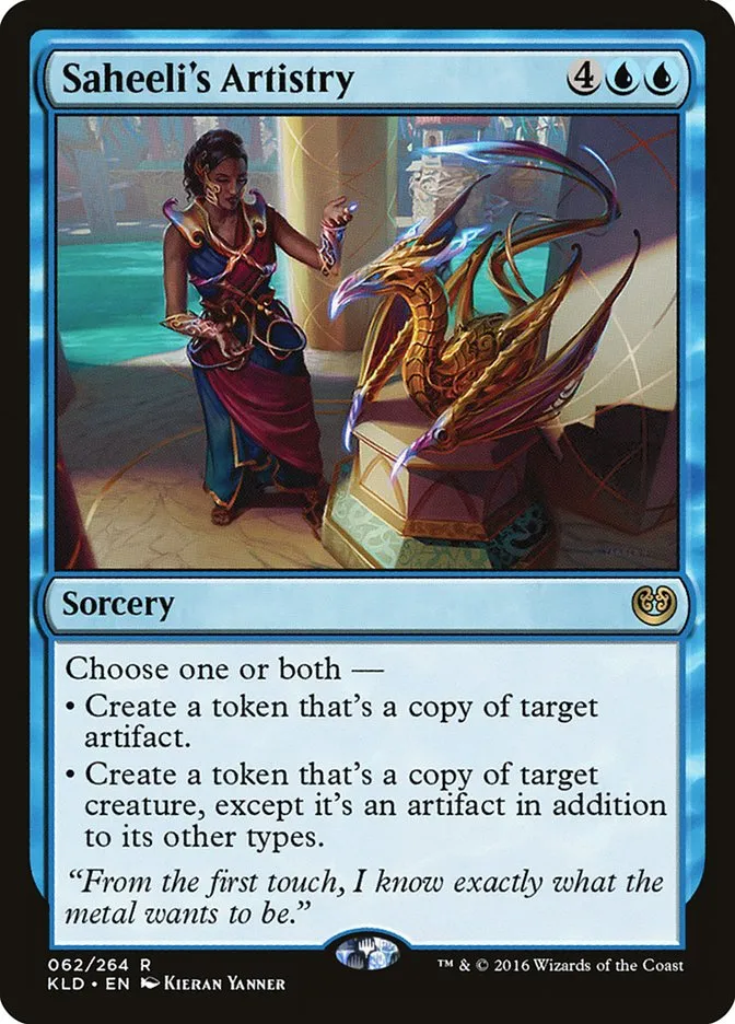 2016 Kaladesh Saheeli's Artistry rare #62 rare card image