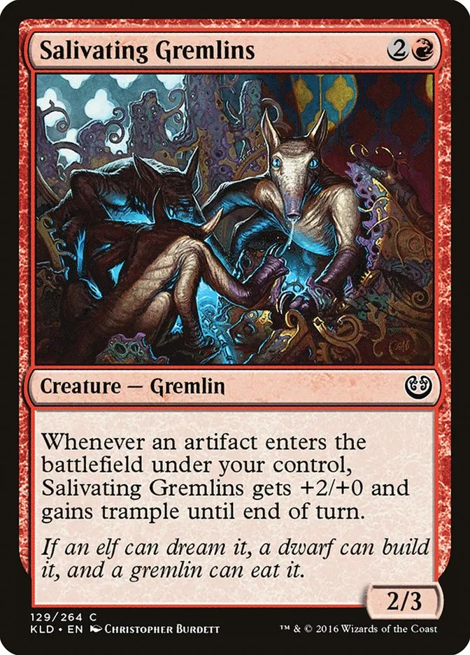2016 Kaladesh Salivating Gremlins #129 common card image