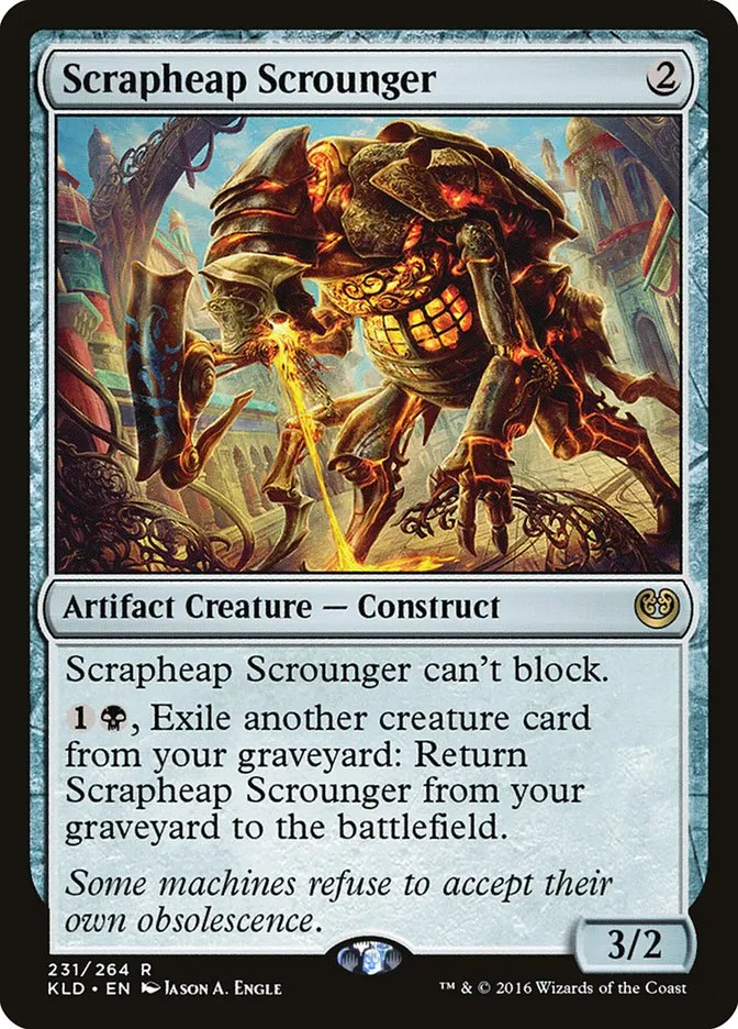 2016 Kaladesh Scrapheap Scrounger #231 rare card image