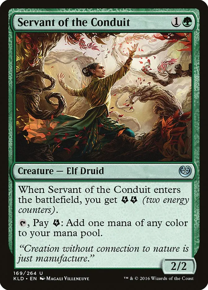 2016 Kaladesh Servant of the Conduit #169 uncommon card image