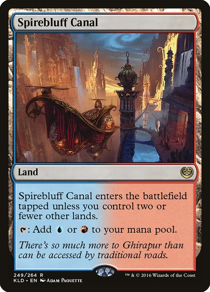 2016 Kaladesh Spirebluff Canal [Foil] rare #249 rare card image