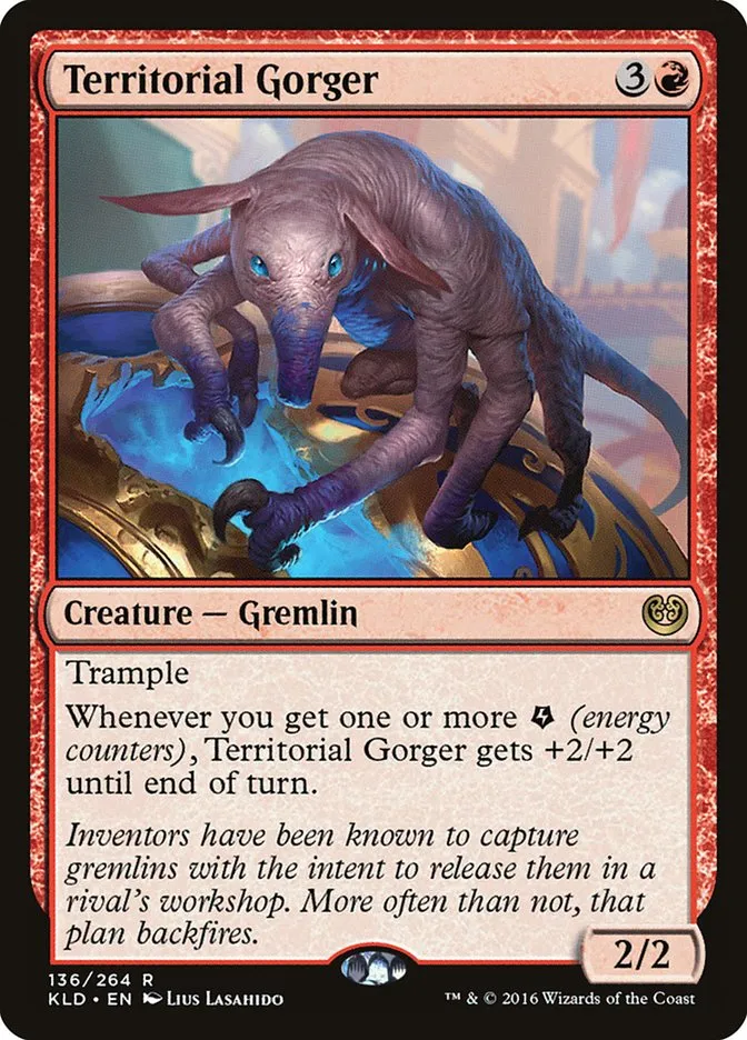 2016 Kaladesh Territorial Gorger #136 rare card image