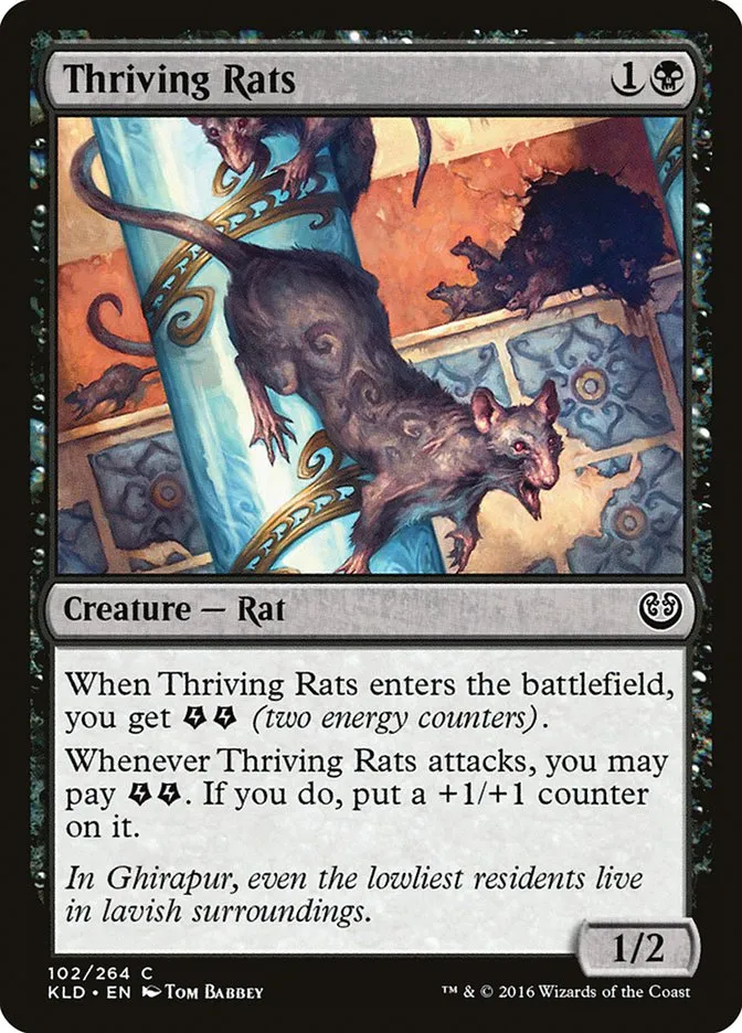 2016 Kaladesh Thriving Rats common #102 common card image