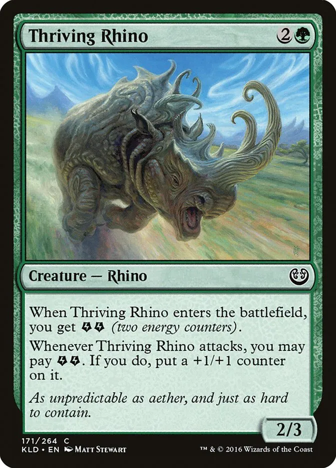 2016 Kaladesh Thriving Rhino #171 common card image