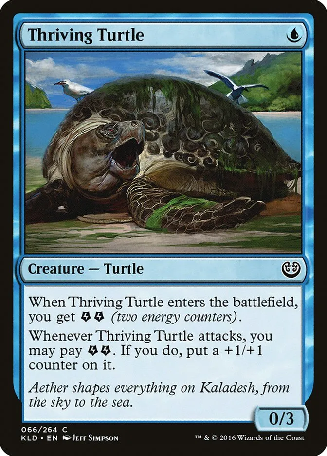2016 Kaladesh Thriving Turtle common #66 common card image