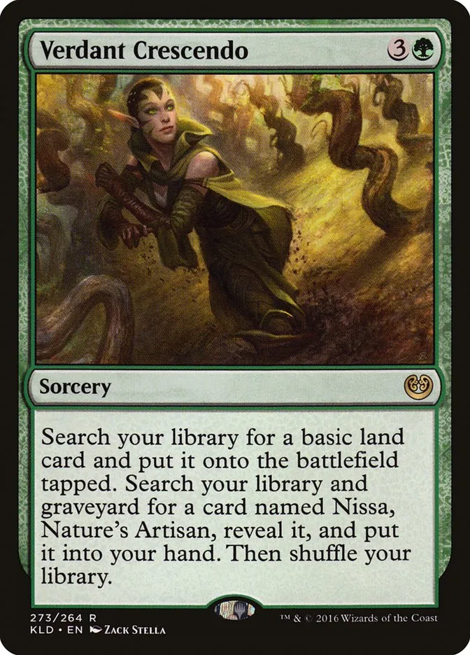 2016 Kaladesh Verdant Crescendo #273 rare card image