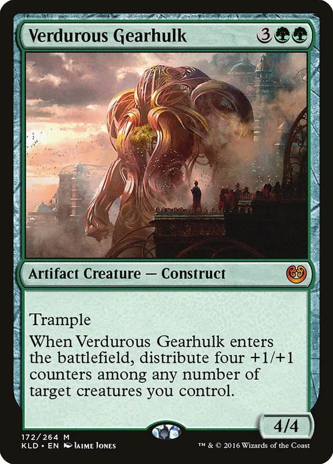 2016 Kaladesh Verdurous Gearhulk #172 mythic card image