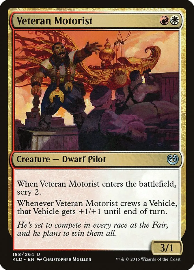2016 Kaladesh Veteran Motorist #188 uncommon card image