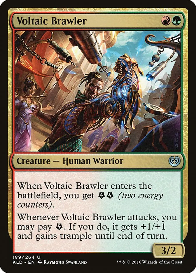 2016 Kaladesh Voltaic Brawler #189 uncommon card image