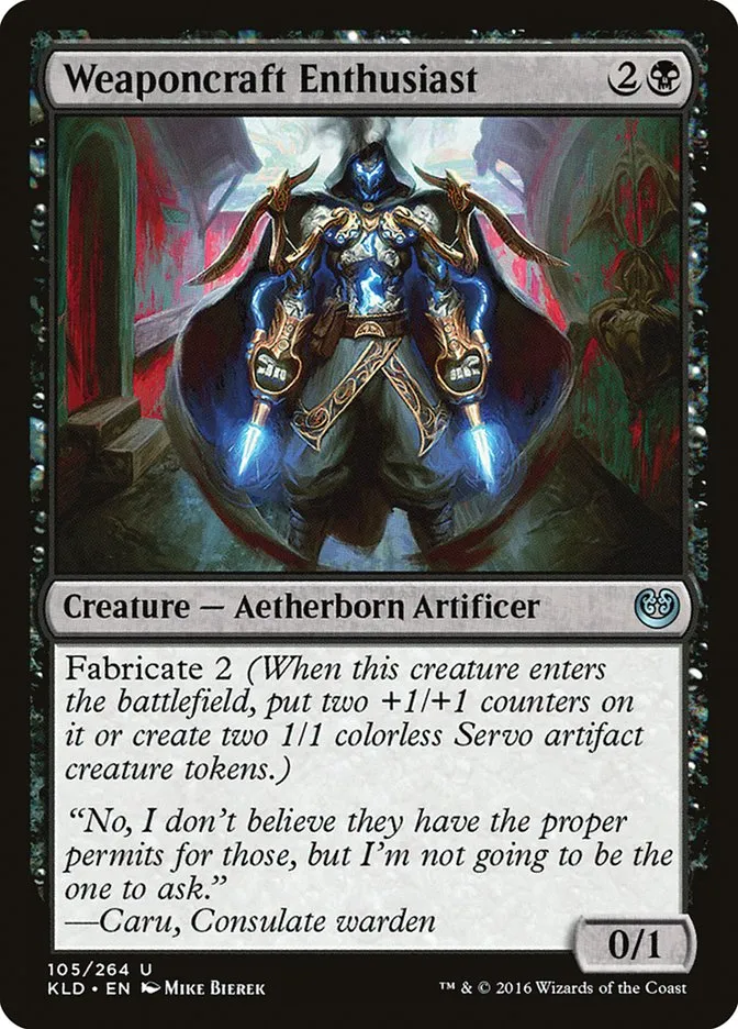 2016 Kaladesh Weaponcraft Enthusiast uncommon #105 uncommon card image