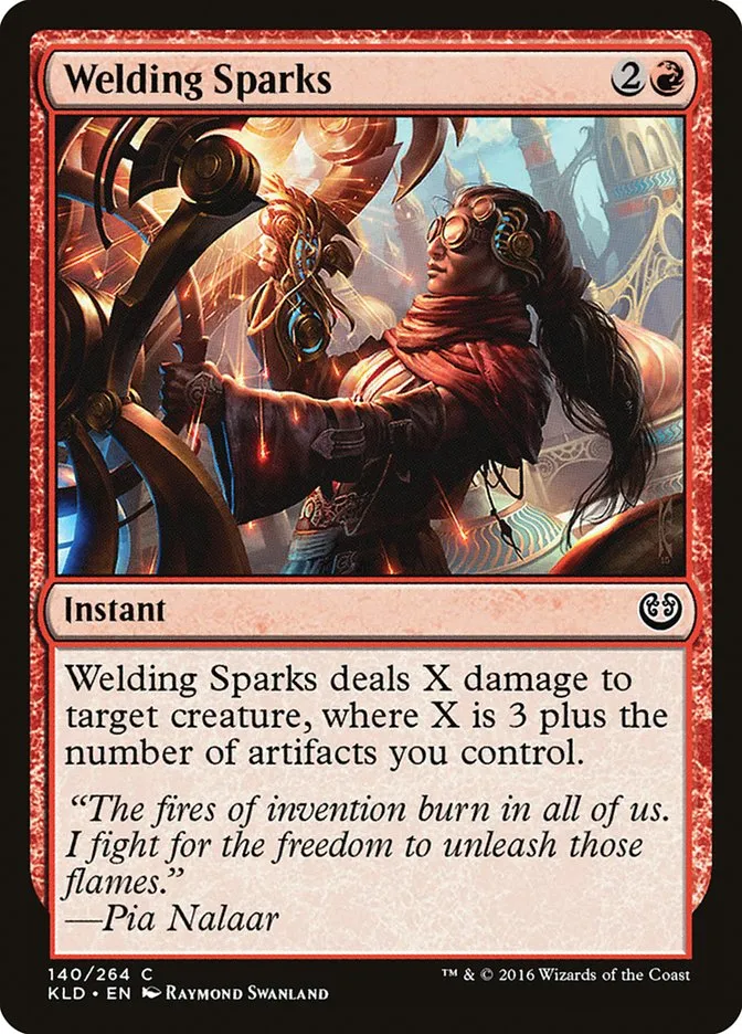 2016 Kaladesh Welding Sparks #140 common card image