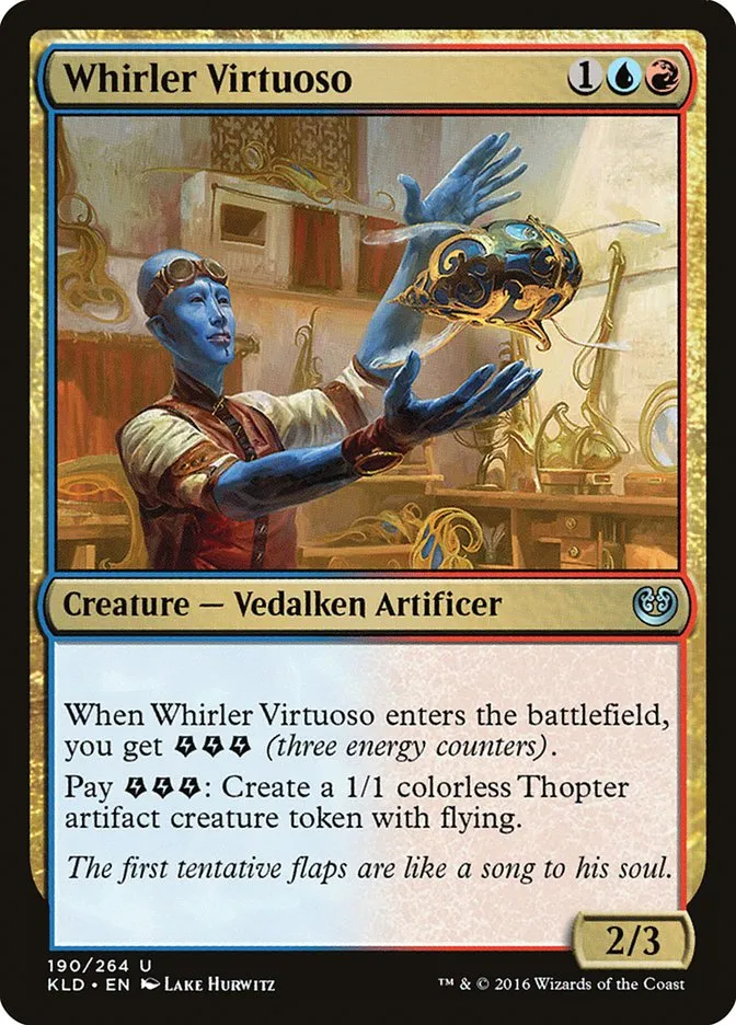 2016 Kaladesh Whirler Virtuoso #190 uncommon card image