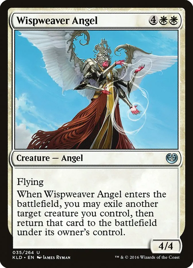 2016 Kaladesh Wispweaver Angel uncommon #35 uncommon card image