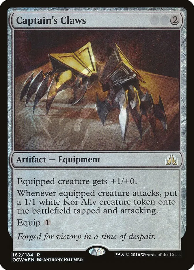 2016 Oath of the Gatewatch Captain's Claws #162† rare card image
