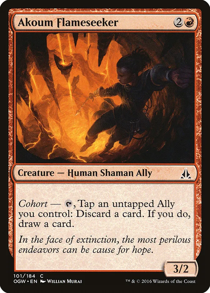 2016 Oath of the Gatewatch Akoum Flameseeker #101 common card image