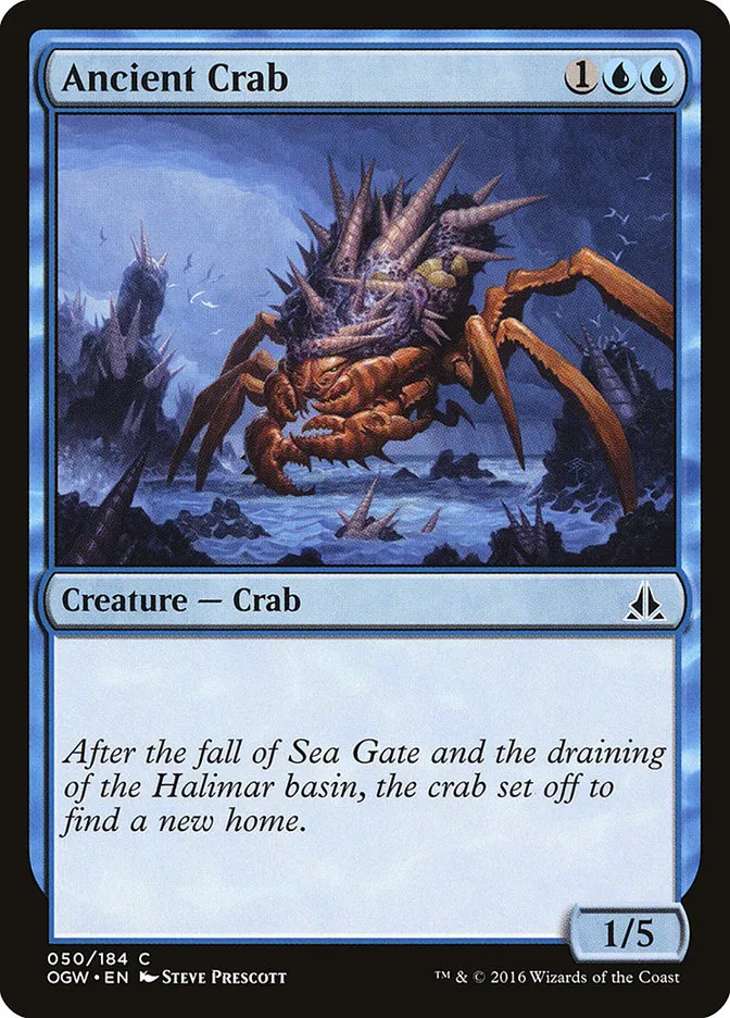 2016 Oath of the Gatewatch Ancient Crab common #50 common card image