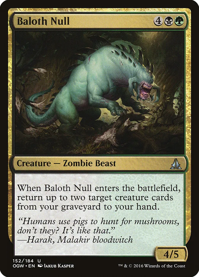 2016 Oath of the Gatewatch Baloth Null #152 uncommon card image