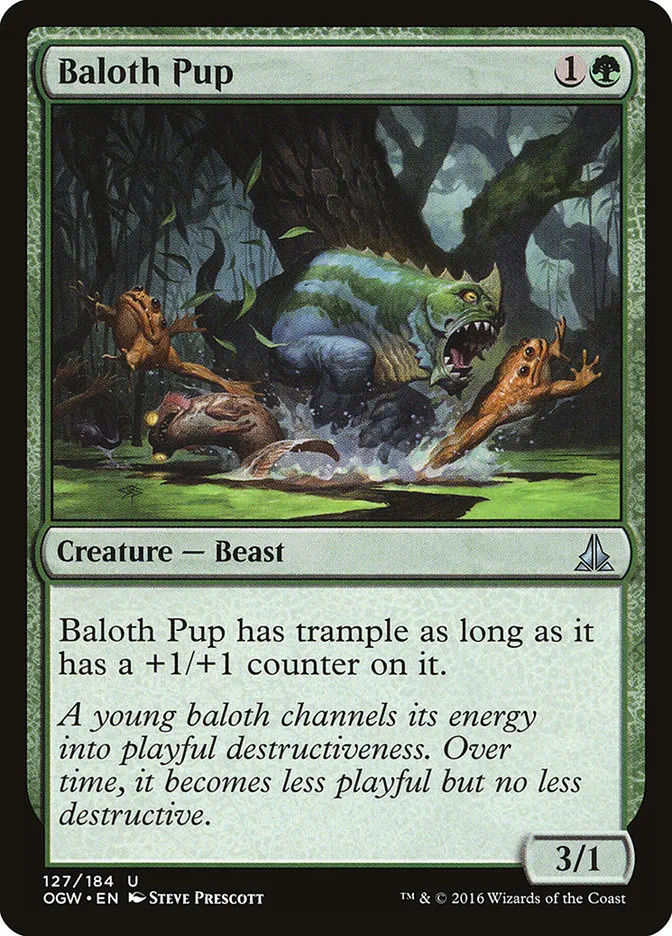 2016 Oath of the Gatewatch Baloth Pup #127 uncommon card image