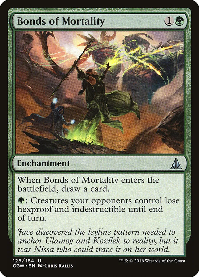 2016 Oath of the Gatewatch Bonds of Mortality #128 uncommon card image
