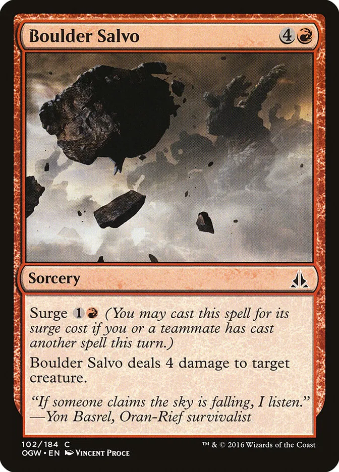 2016 Oath of the Gatewatch Boulder Salvo #102 common card image
