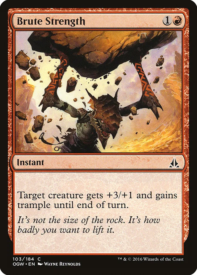 2016 Oath of the Gatewatch Brute Strength #103 common card image