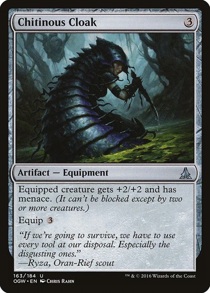 2016 Oath of the Gatewatch Chitinous Cloak #163 uncommon card image