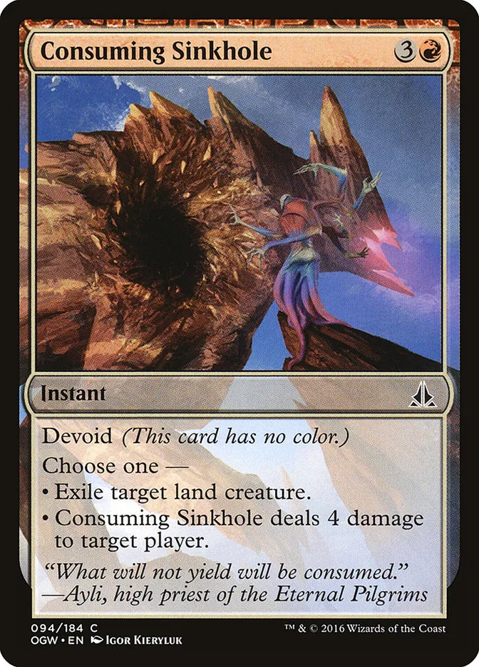 2016 Oath of the Gatewatch Consuming Sinkhole #94 common card image
