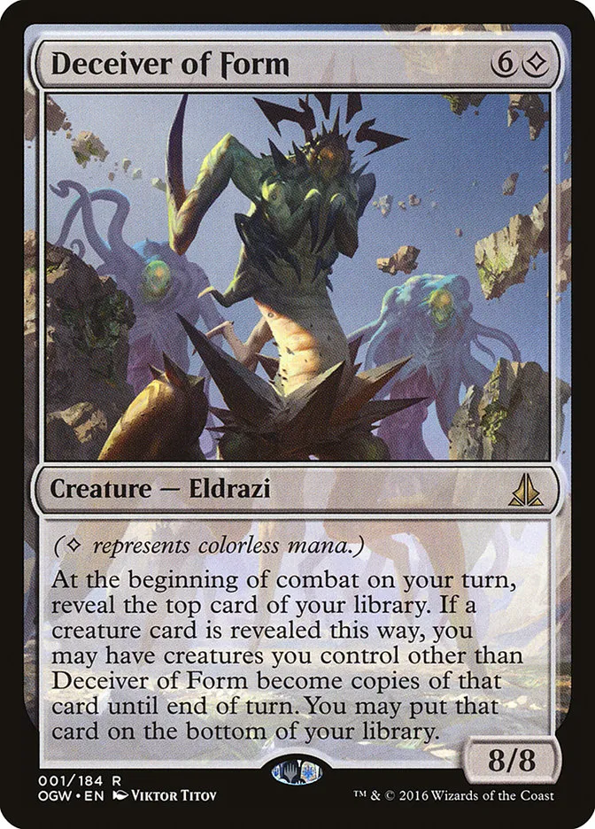 2016 Oath of the Gatewatch Deceiver of Form rare #1 rare card image
