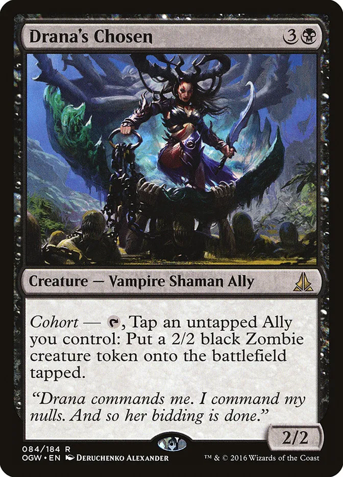2016 Oath of the Gatewatch Drana's Chosen #84 rare card image