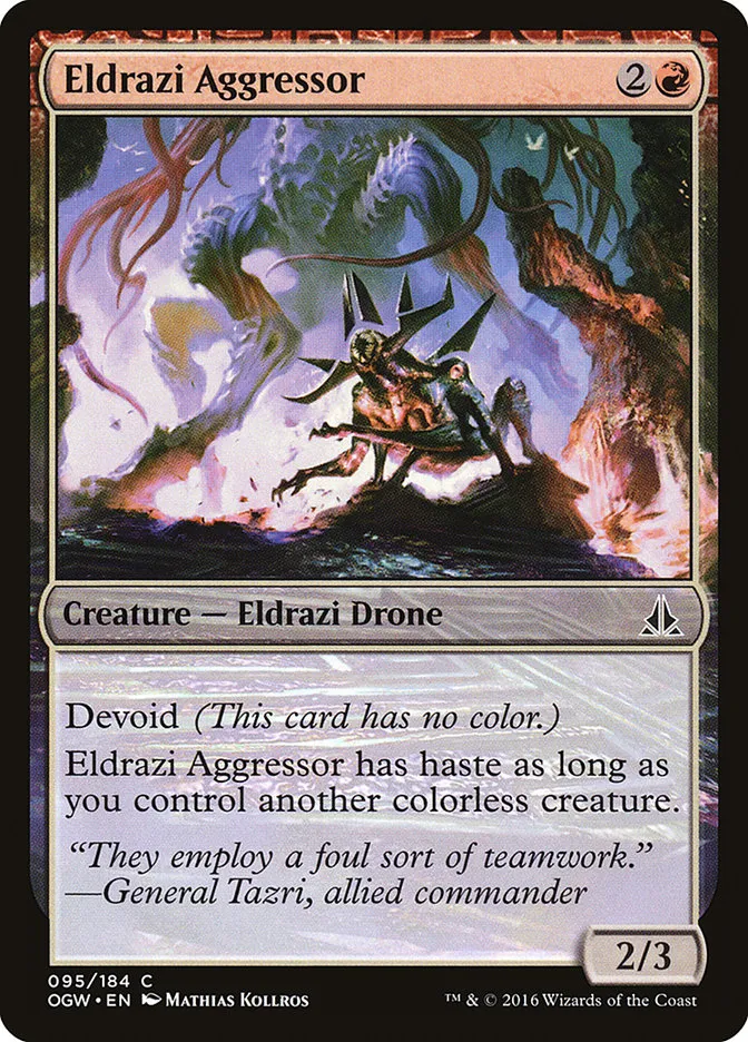 2016 Oath of the Gatewatch Eldrazi Aggressor #95 common card image