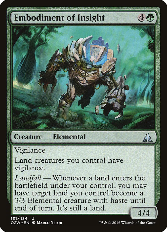 2016 Oath of the Gatewatch Embodiment of Insight #131 uncommon card image