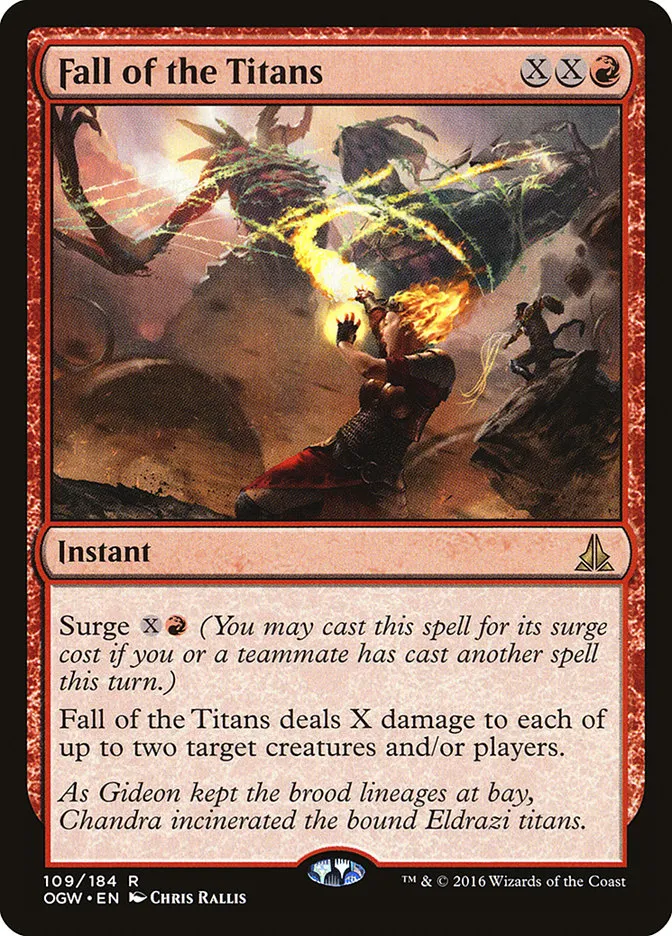 2016 Oath of the Gatewatch Fall of the Titans #109 rare card image