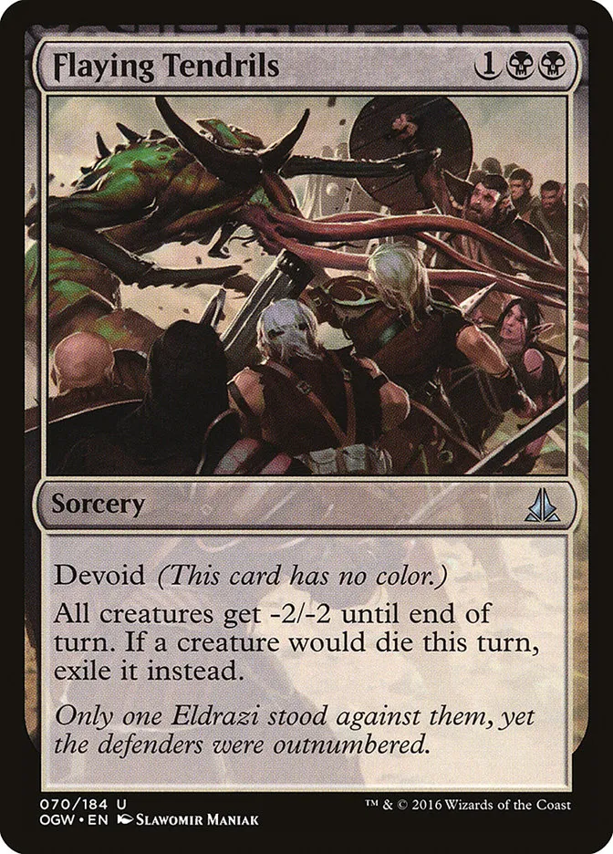 2016 Oath of the Gatewatch Flaying Tendrils uncommon #70 uncommon card image