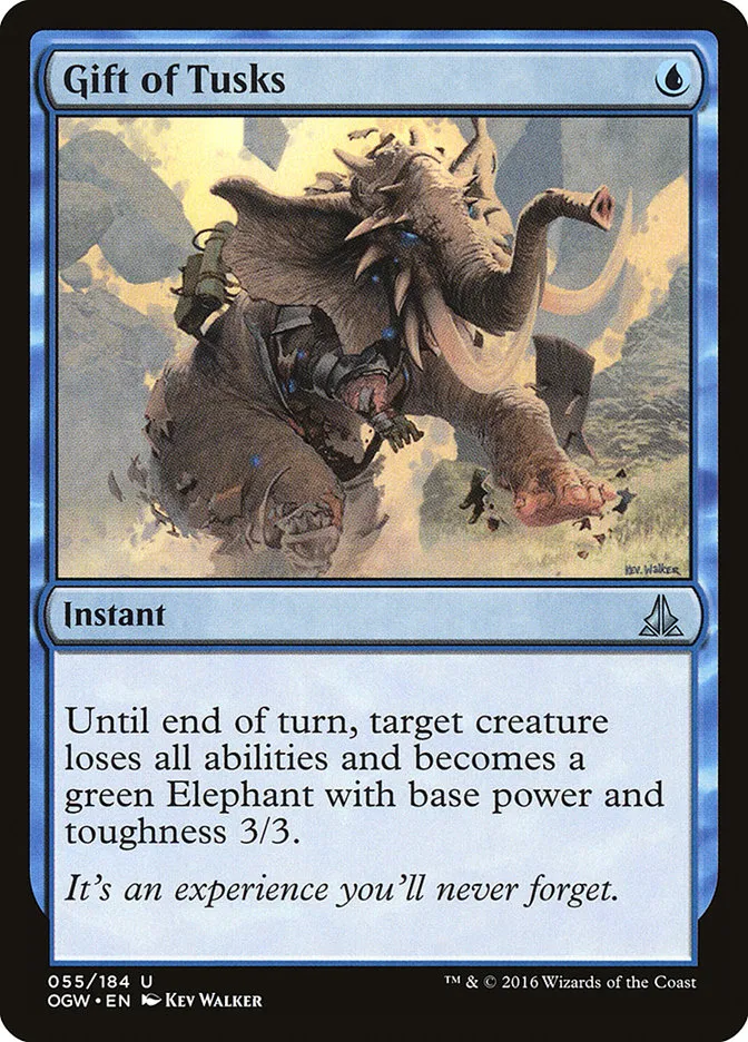 2016 Oath of the Gatewatch Gift of Tusks uncommon #55 uncommon card image