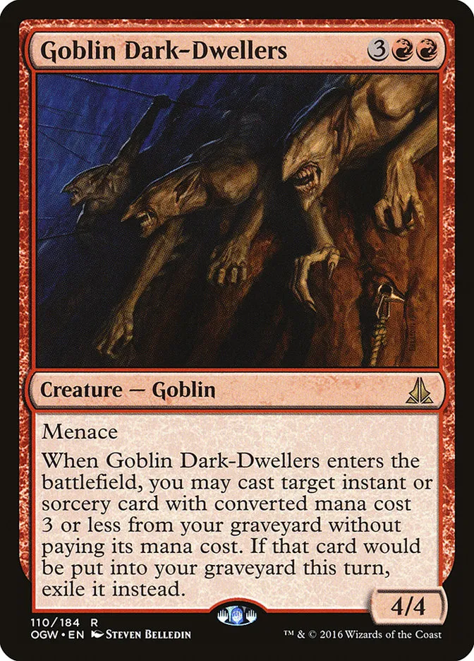 2016 Oath of the Gatewatch Goblin Dark-Dwellers #110 rare card image