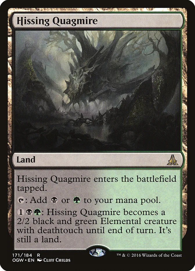 2016 Oath of the Gatewatch Hissing Quagmire #171 rare card image