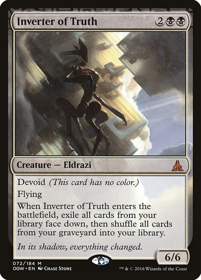 2016 Oath of the Gatewatch Inverter of Truth mythic #72 mythic card image