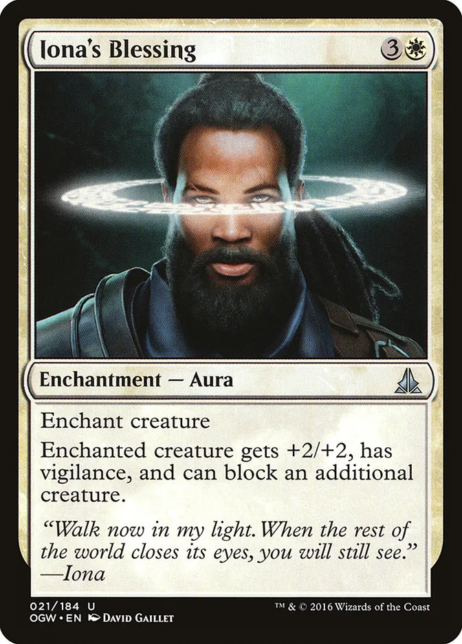 2016 Oath of the Gatewatch Iona's Blessing uncommon #21 uncommon card image